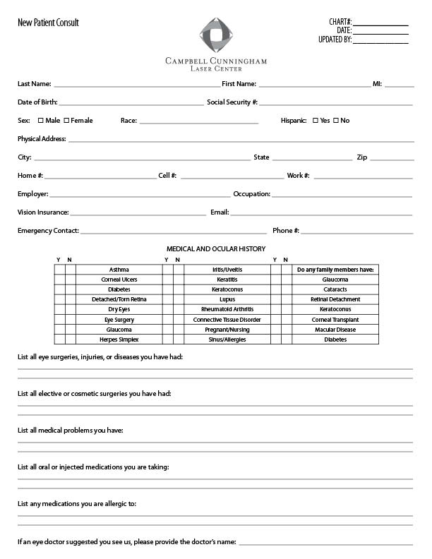 New Patient Forms - Campbell Cunningham LASIK Laser Center Knoxville